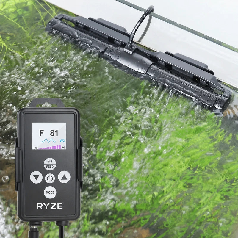 DC 24V RYZE Aquarium Wave Maker, Adjustable Flow for Reef & Freshwater Tanks up to 135 Gallons (18W 2100 GPH)